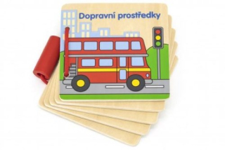 Viga Moja prvá drevená knižka Dopravné prostriedky CZ