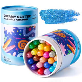 Jar Melo Jemné voskovky umývateľné Glitter 24 ks