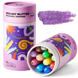 Jar Melo Jemné voskovky umývateľné Glitter 12 ks