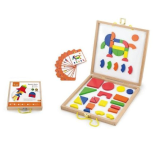 Viga Drevená magnetická stavebnica v kufríku