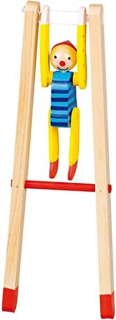 Goki Drevený klaun Gymnasta na hrazde