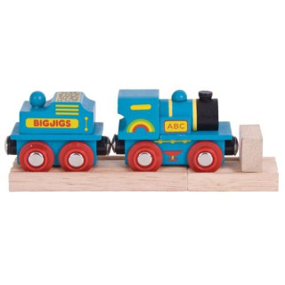 Bigjigs Rail Modrá mašinka s tendrom